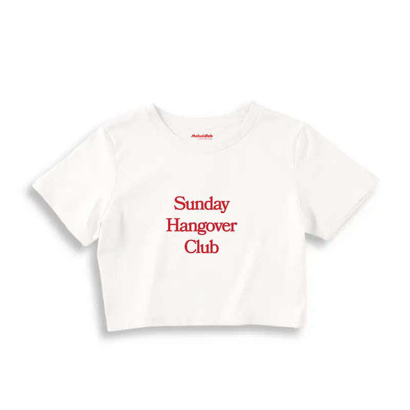 Sunday Hangover Club Crop Tişört