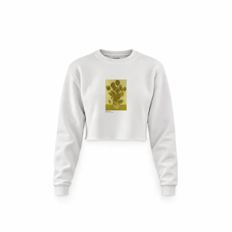 Sunflowers Crop Sweatshirt