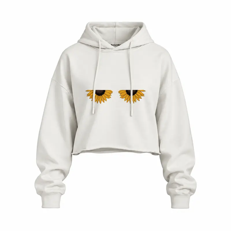 Sunny Side Up Oversize Crop Hoodie
