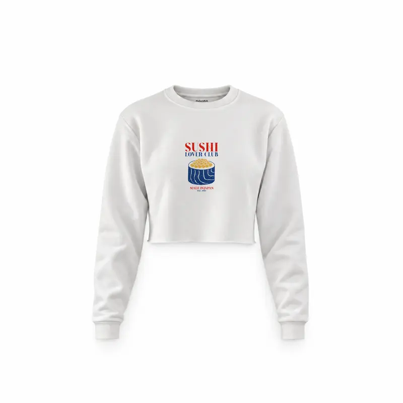 Sushi Lover Club Crop Sweatshirt