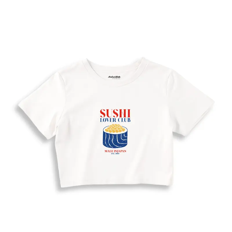 Sushi Lover Club Crop Tişört