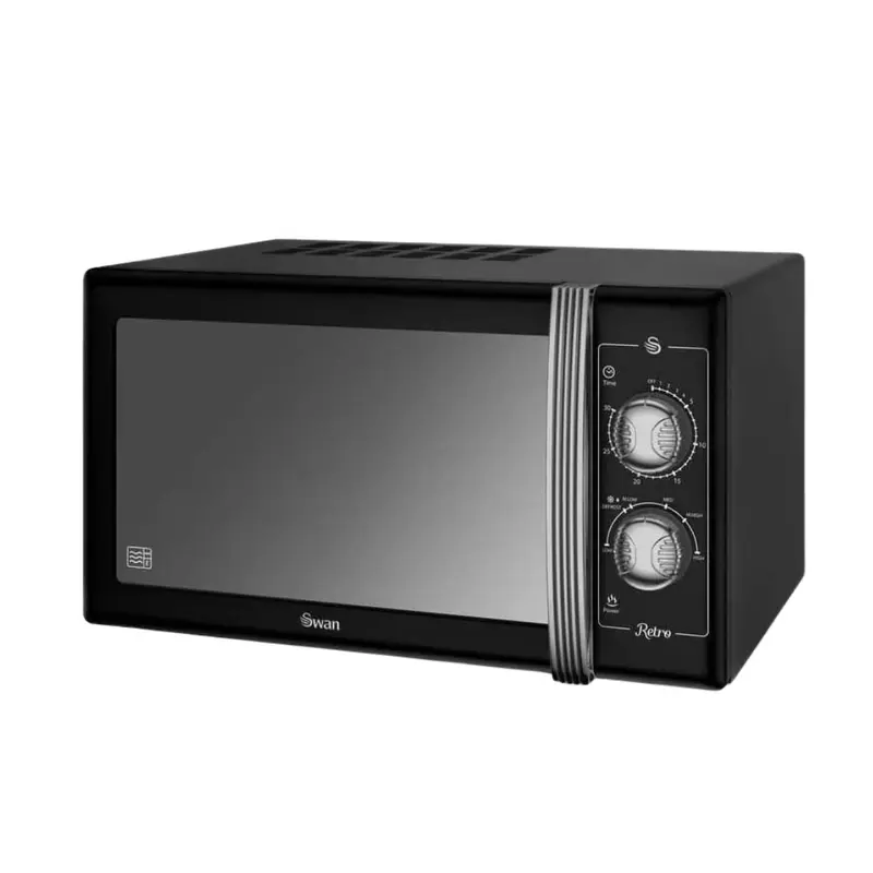 Swan Retro 25 Lt Mikrodalga Siyah