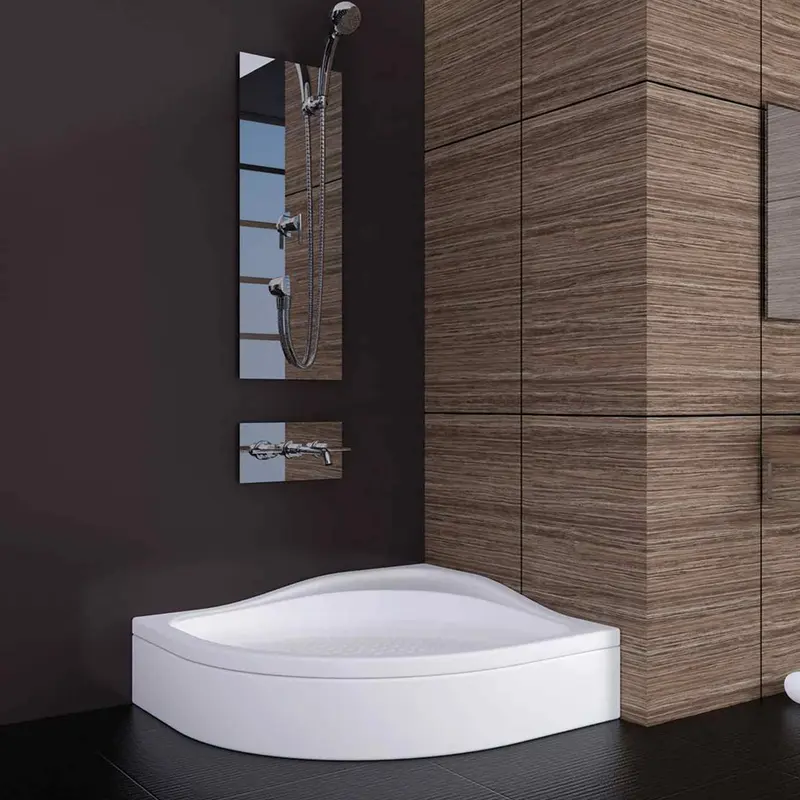 Sırduş 100x100x16 Oval Oturmalı Duş Teknesi