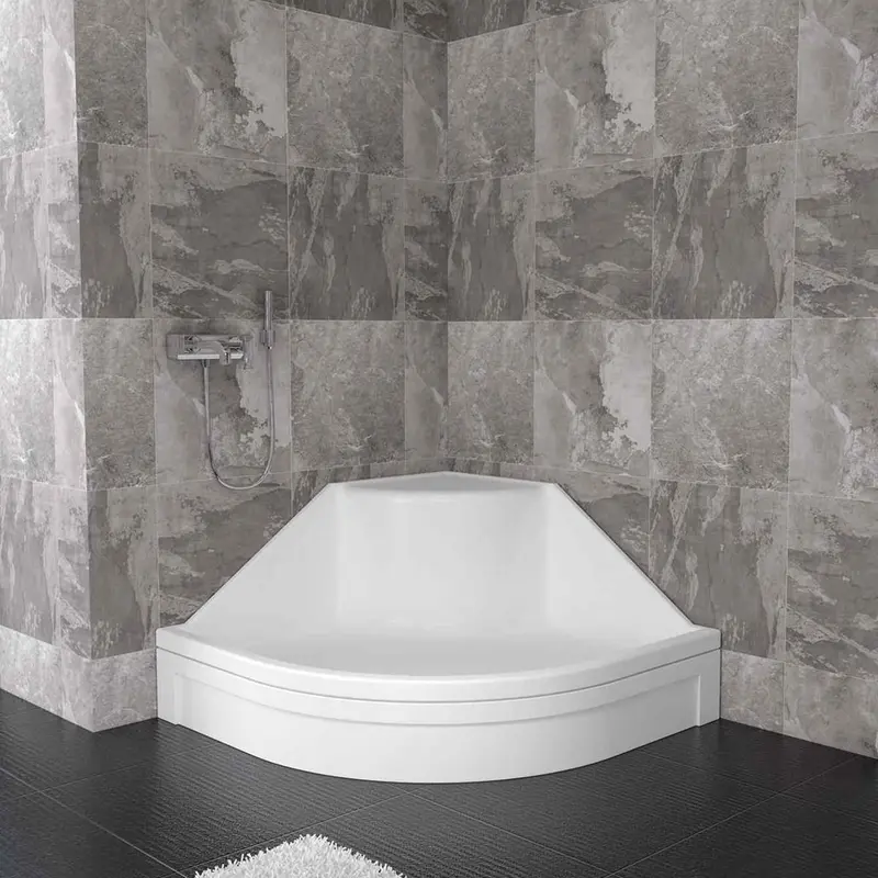 Sırduş 90x90x22 Oval Yüksek Oturmalı Duş Teknesi