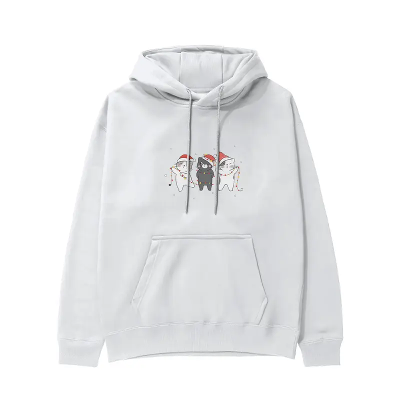 Tangled Christmas Cats Hoodie