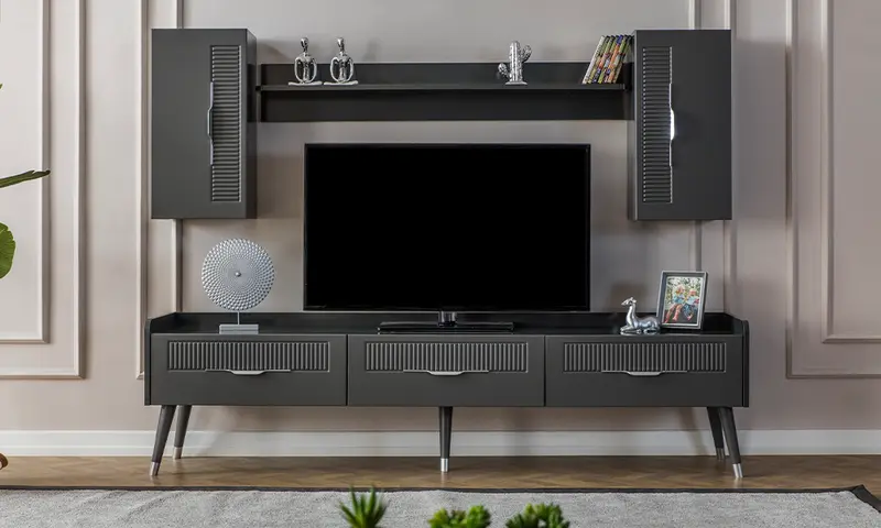 Tesla Antrasit Modern Tv Ünitesi