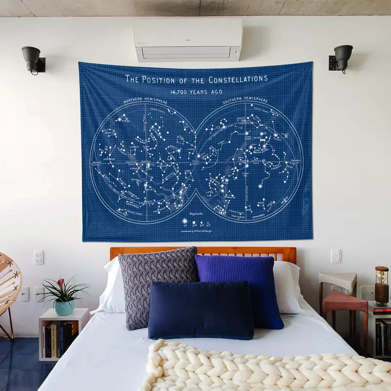 The Constellations Blueprint - Yıldız Haritası Duvar Örtüsü