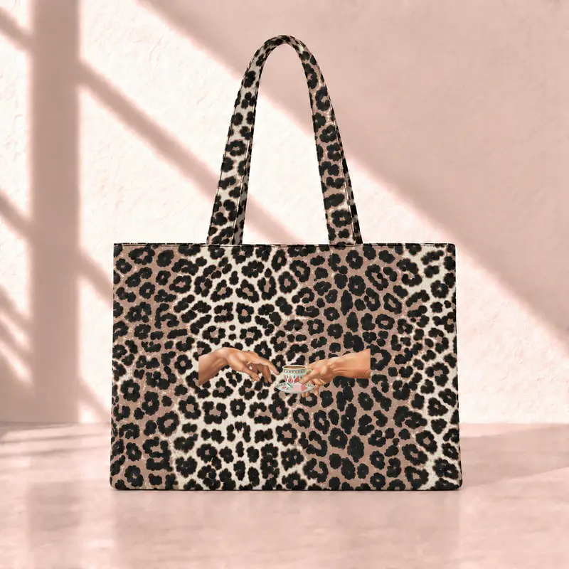 The Creation of Turkish Coffee Leopard Tote Bag