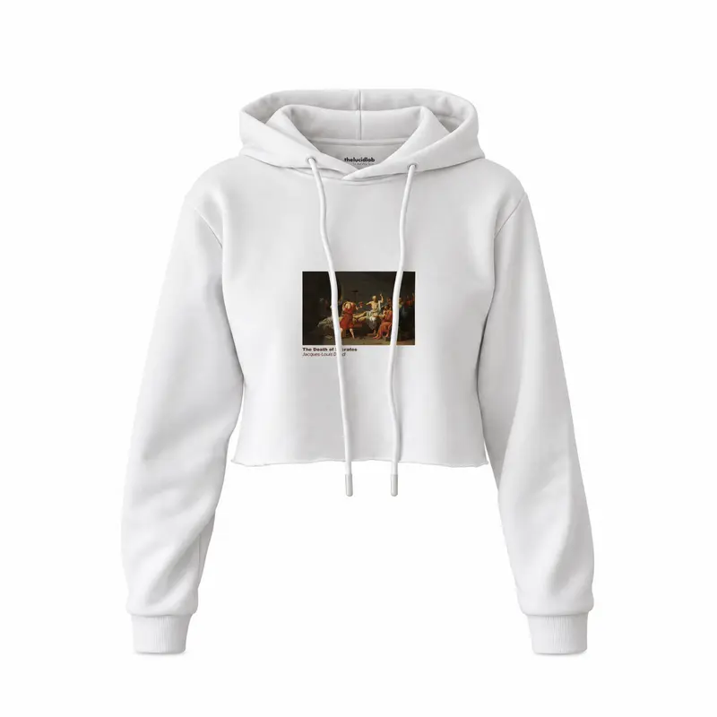 The Death of Socrates Crop Hoodie