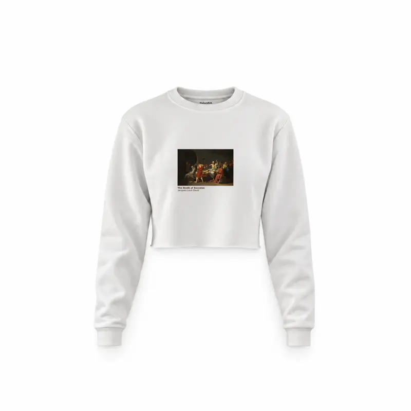 The Death of Socrates Crop Sweatshirt