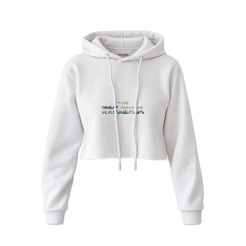 The Great Wave of Kanagawa Crop Hoodie