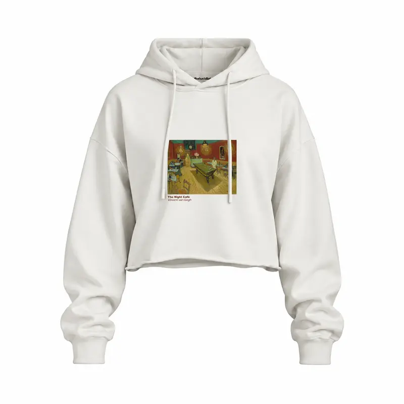 The Night Café Oversize Crop Hoodie