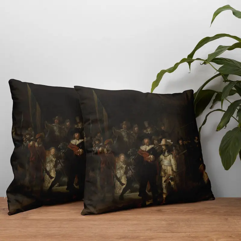 The Night Watch Çift Taraflı Kırlent Kılıfı 2 Adet