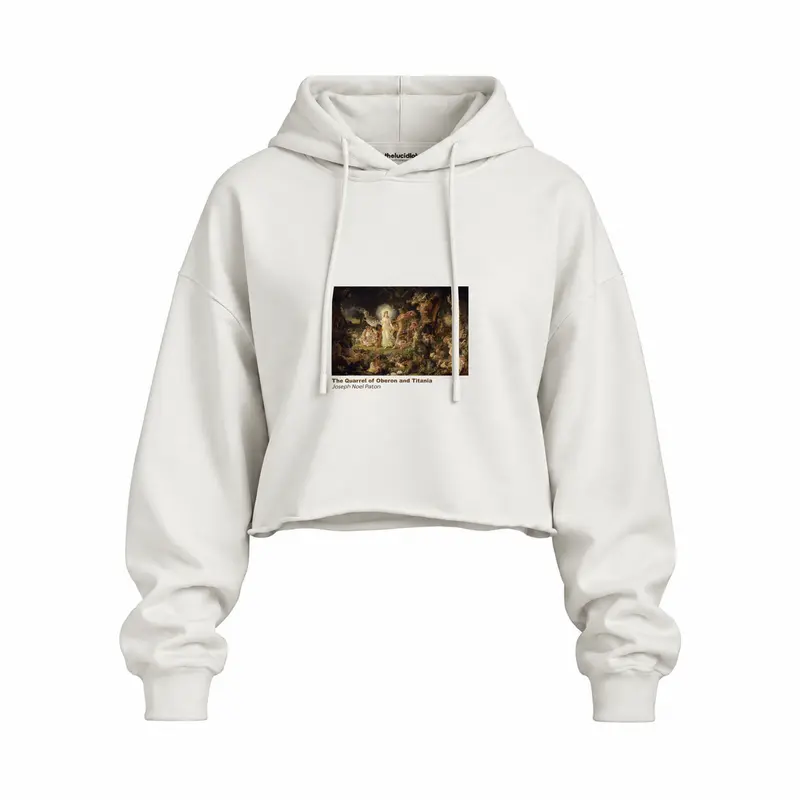 The Quarrel of Oberon and Titania Oversize Crop Hoodie