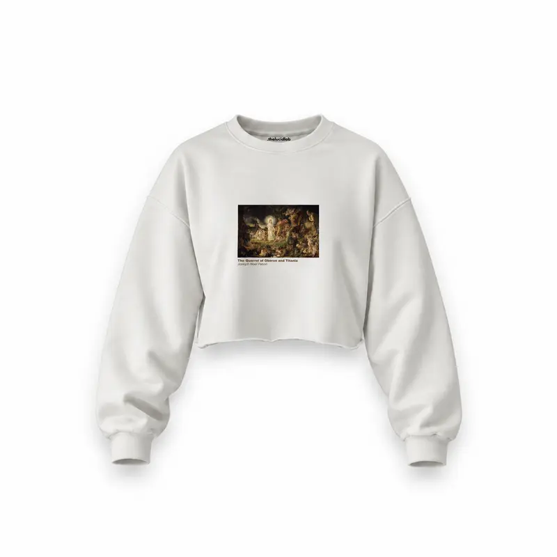 The Quarrel of Oberon and Titania Oversize Crop Sweatshirt