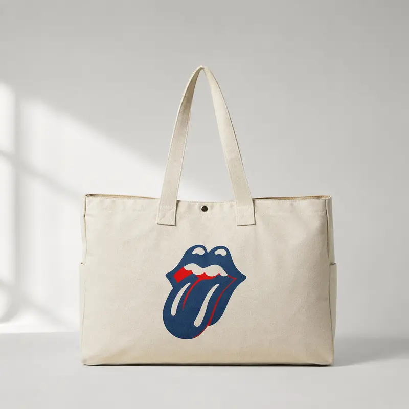The Rolling Stones Blue Daily Tote Bag