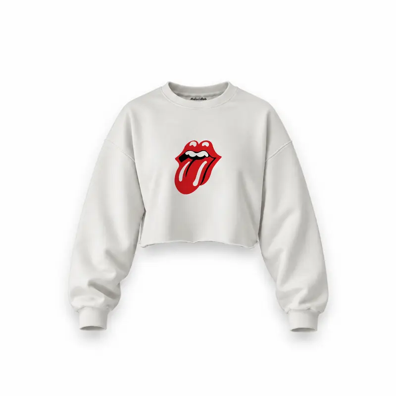 The Rolling Stones Oversize Crop Sweatshirt