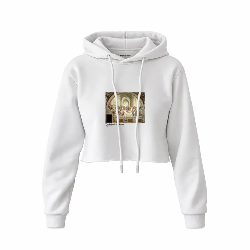 The School of Athens Crop Hoodie