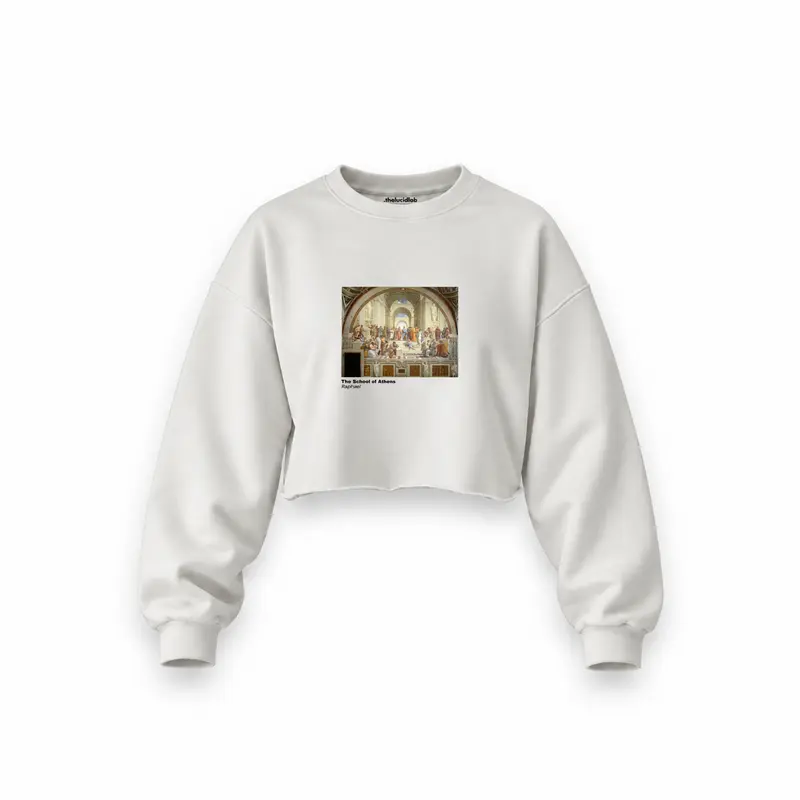 The School of Athens Oversize Crop Sweatshirt