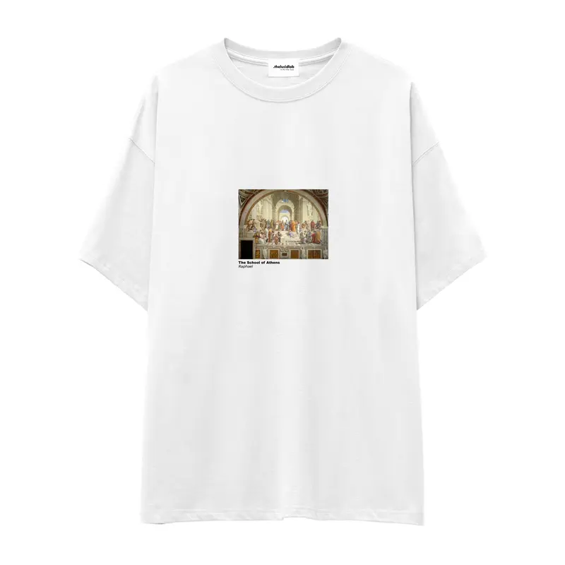 The School of Athens Oversize Tişört