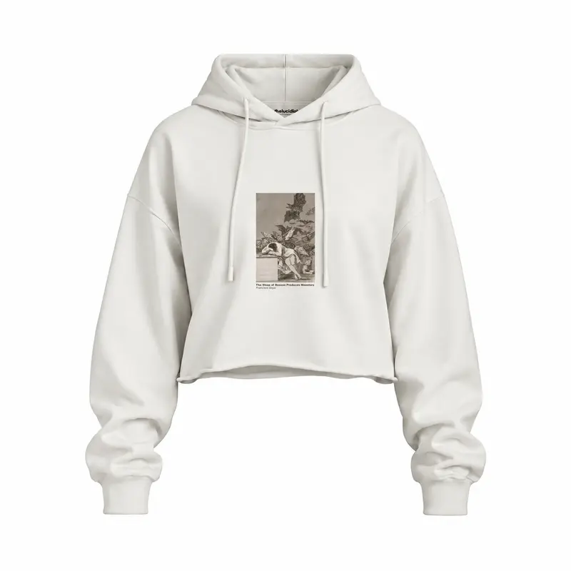 The Sleep of Reason Produces Monsters Oversize Crop Hoodie