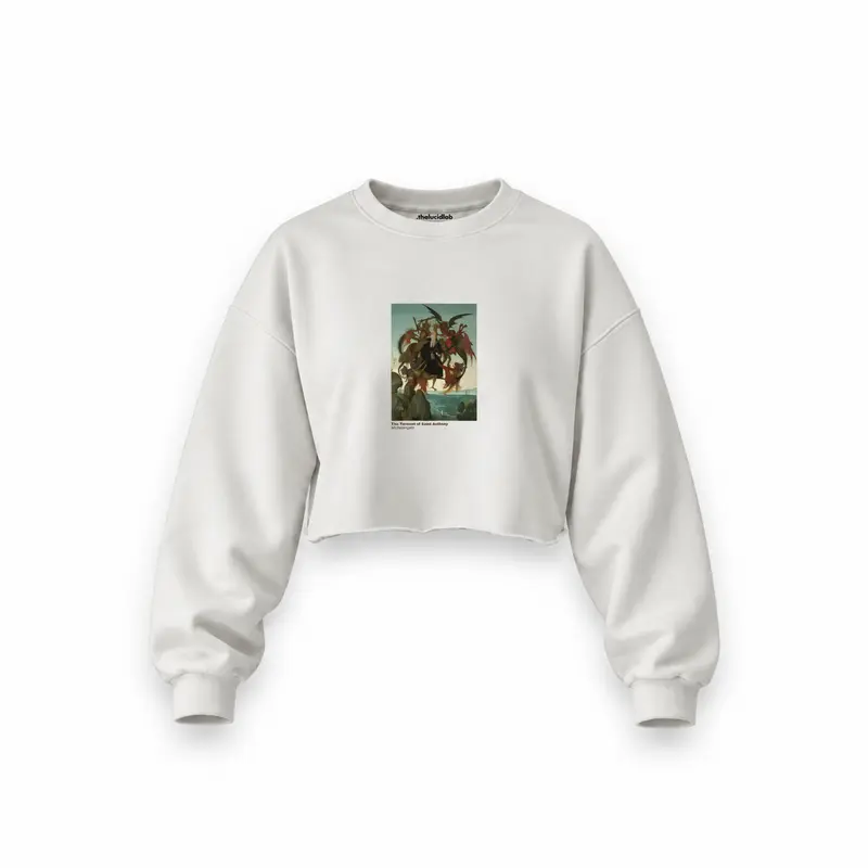 The Torment of Saint Anthony Oversize Crop Sweatshirt