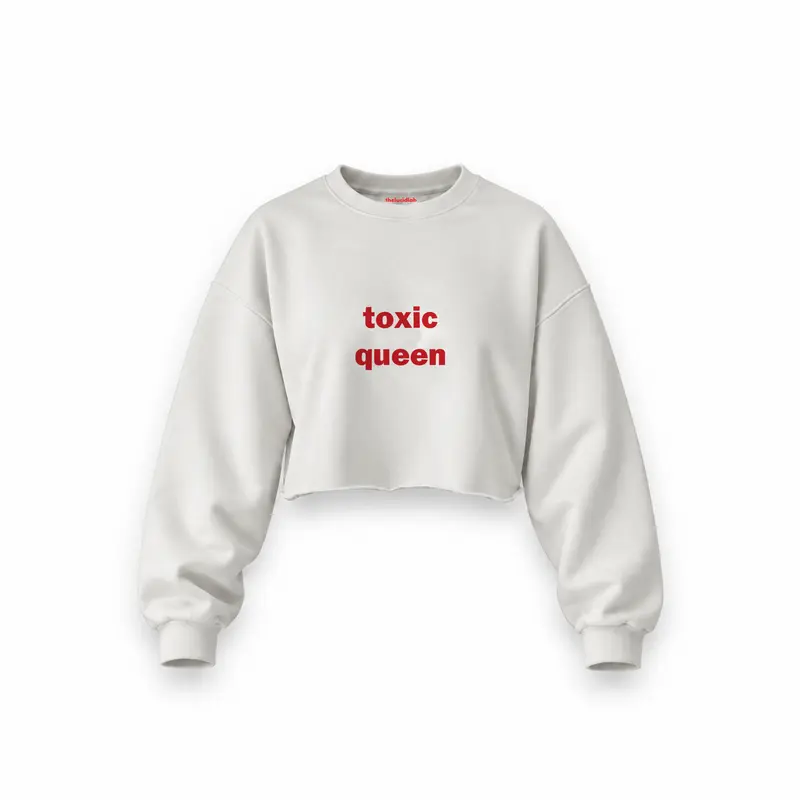Toxic Queen Oversize Crop Sweatshirt