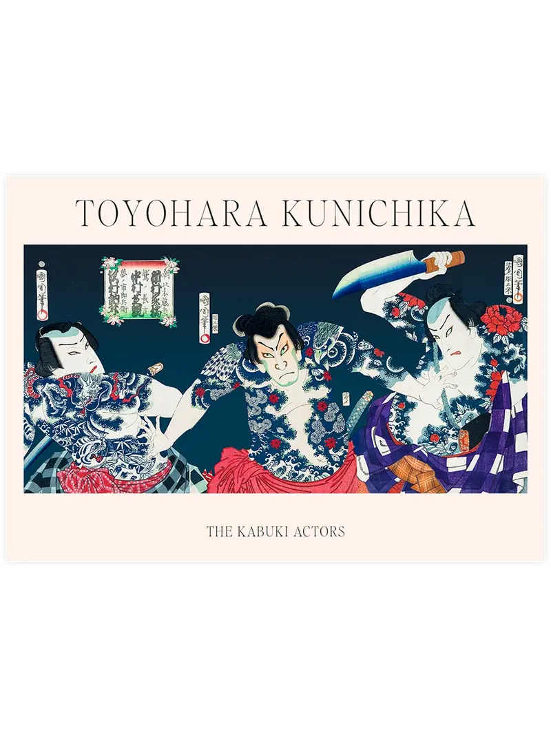 Toyohara Kunichika The Kabuki Actors - Art Print