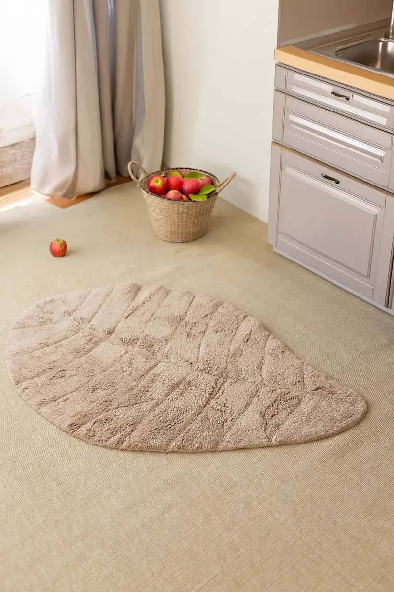 Tropic Tekli Banyo Paspası %100 Pamuk 70x110 Bej