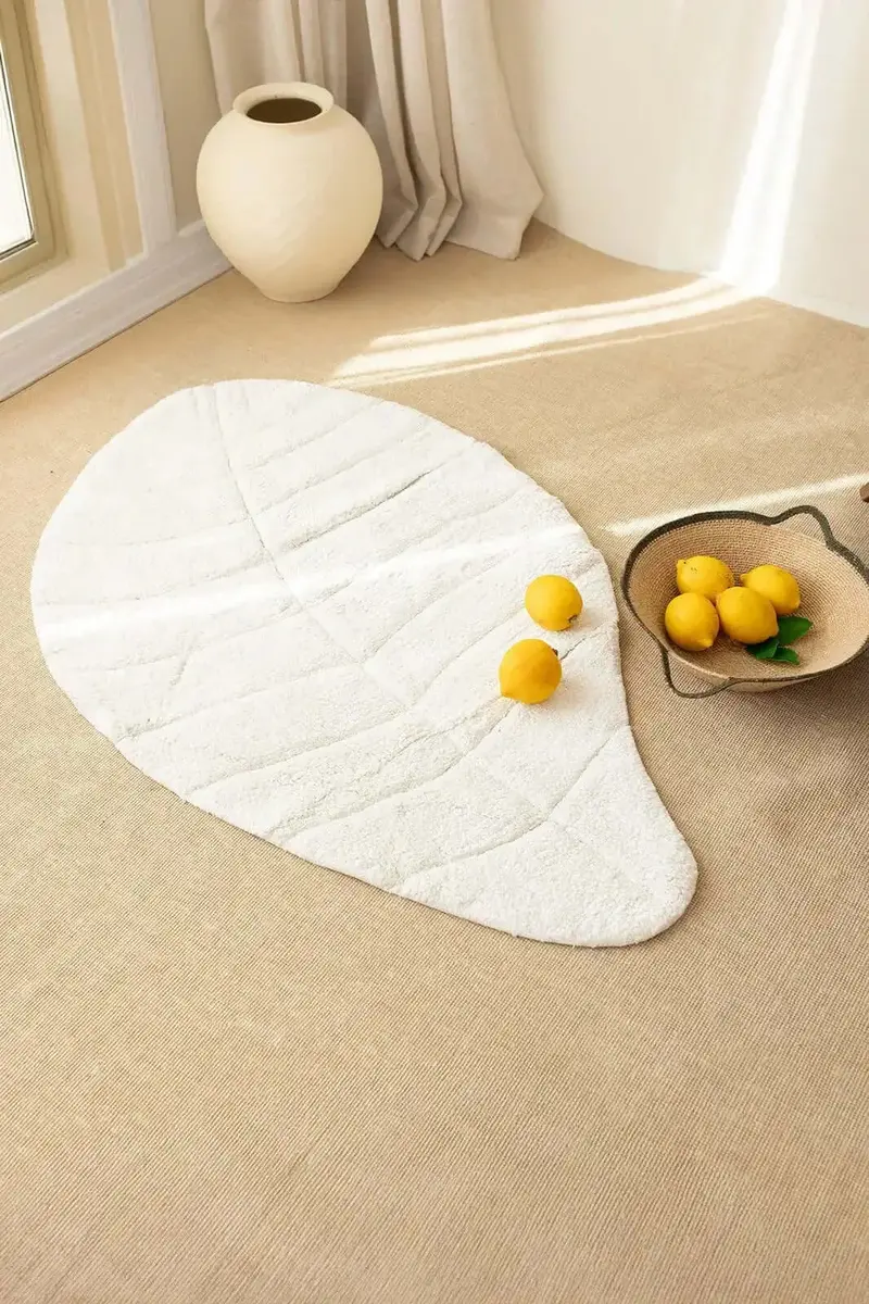 Tropic Tekli Banyo Paspası %100 Pamuk 70x110 cm Ekru