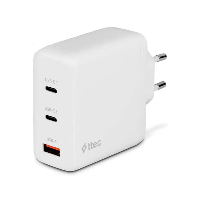 Ttec SmartCharger Trio Pro 120W PD Seyahat Hızlı Şarj Aleti 2 USB-C+USB-A