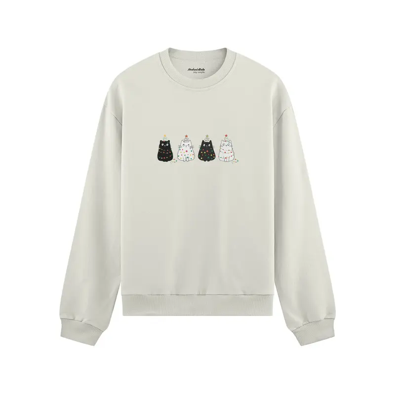 Twinkle Puffy Cats Oversize Sweatshirt