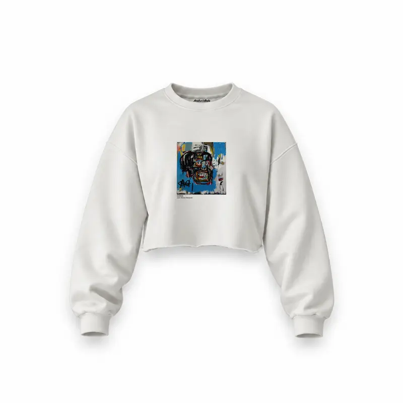 Untitled (1982) – Basquiat Oversize Crop Sweatshirt
