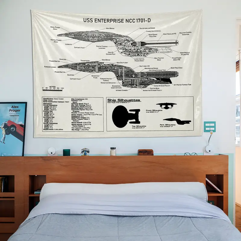 USS Enterprise Ivory Duvar Örtüsü