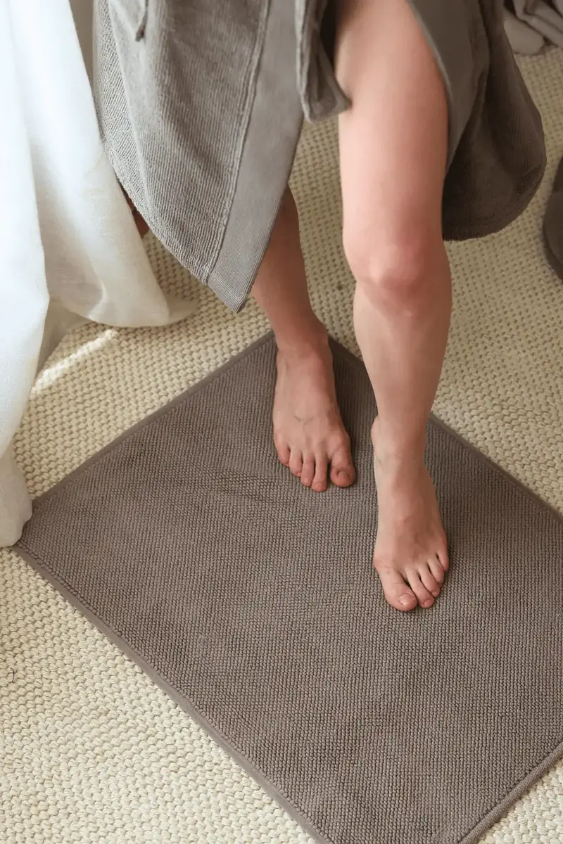 Velluna Tekli Havlu Banyo Paspası 50x80 cm Gri