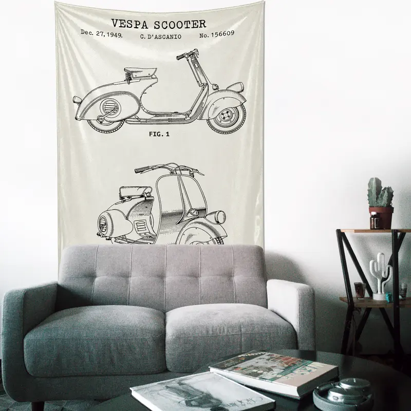 Vespa Ivory Duvar Örtüsü