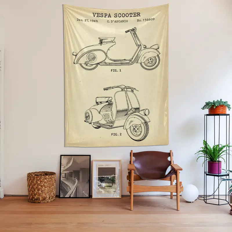 Vespa Vintage Duvar Örtüsü