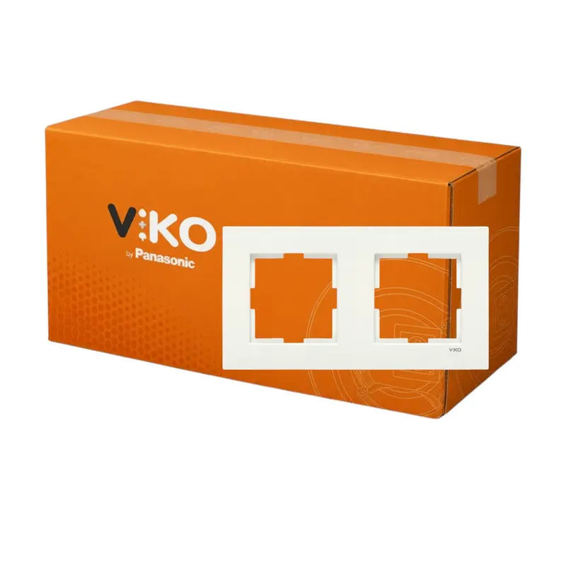 Viko Karre Beyaz İkili Çerçeve Koli (200 Adet)