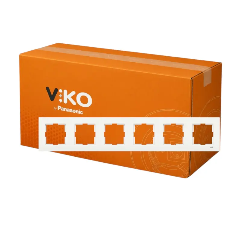 Viko Karre Beyaz Altılı Çerçeve Koli (60 Adet)