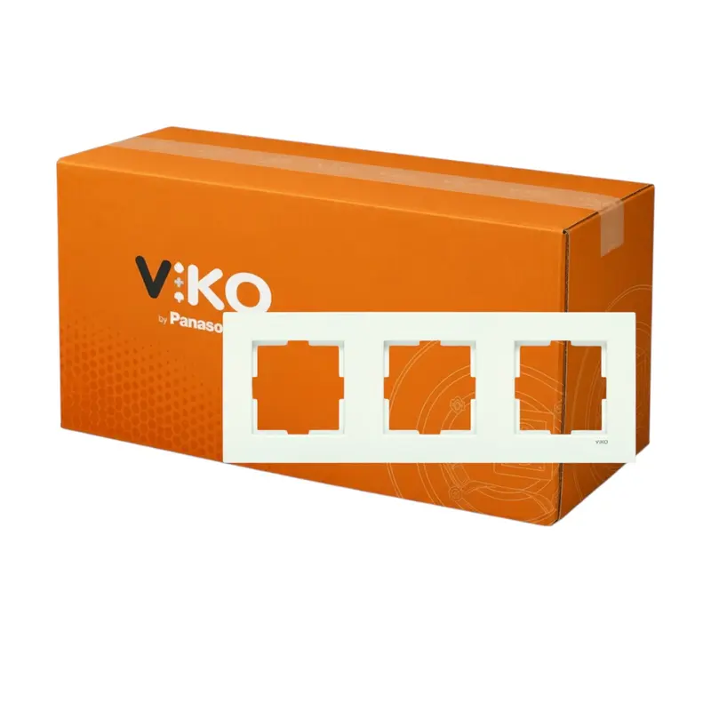 Viko Karre Beyaz Üçlü Çerçeve Koli (120 Adet)