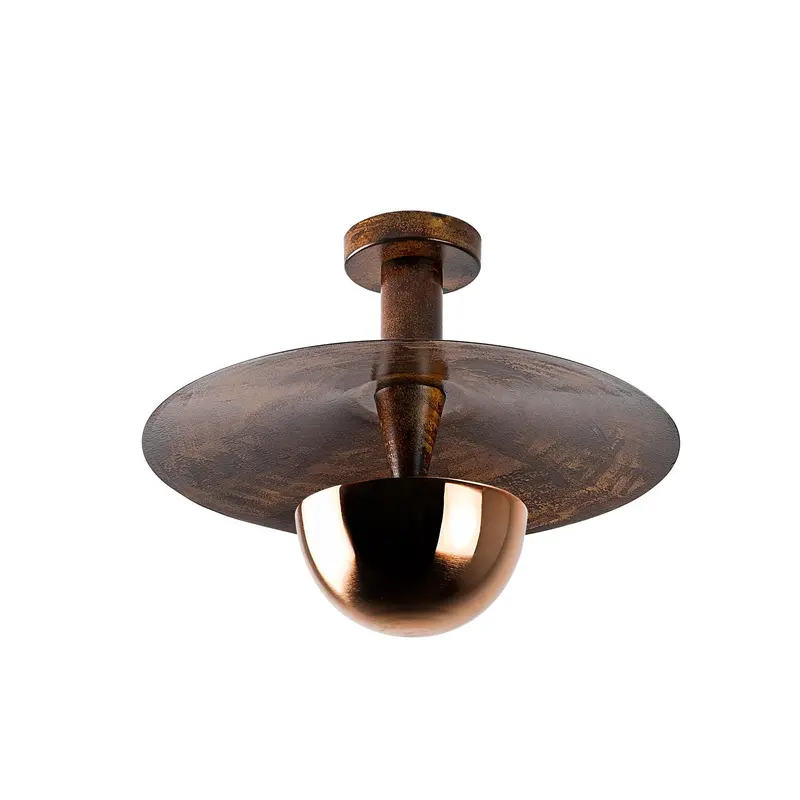 Vintage Bakır Metal Sıvama Plafonyer - Bakır