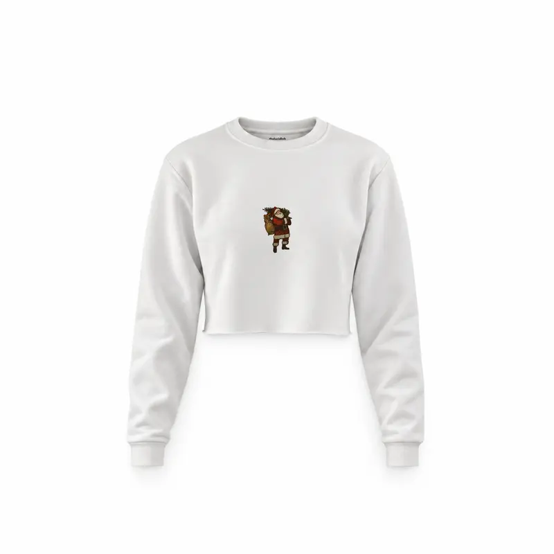 Vintage Santa Crop Sweatshirt