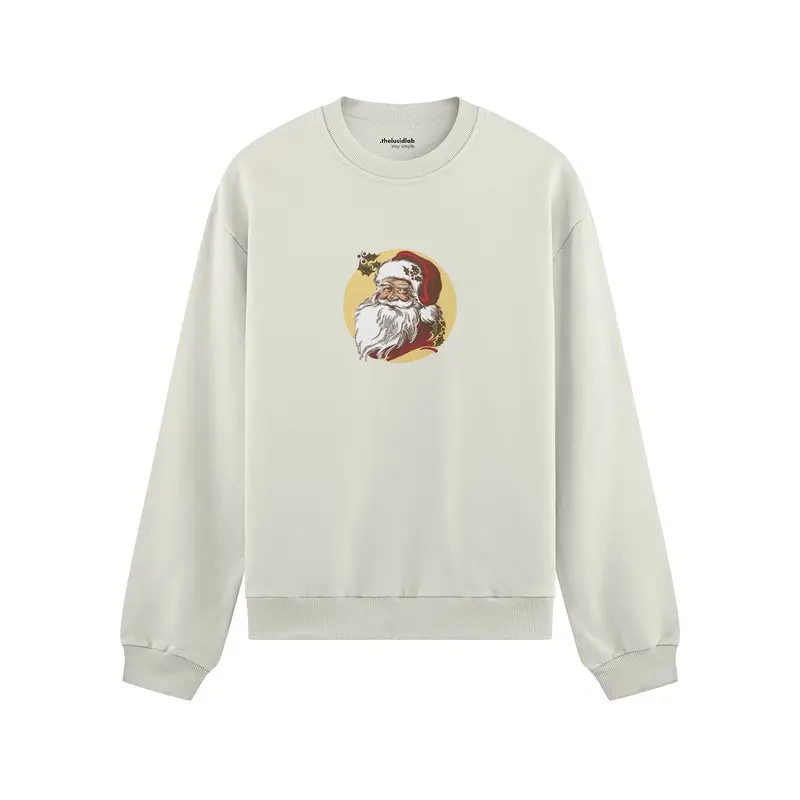 Vintage Santa Portrait Oversize Sweatshirt