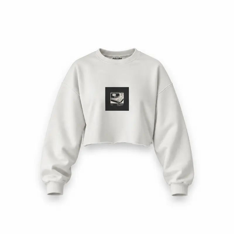 Vinyl Dreams Oversize Crop Sweatshirt