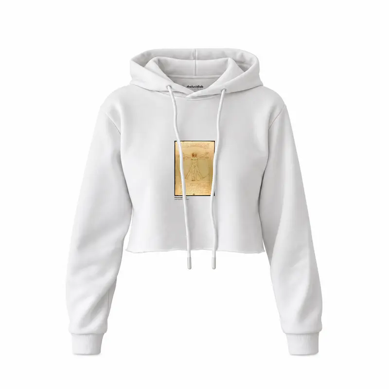 Vitruvian Man Crop Hoodie