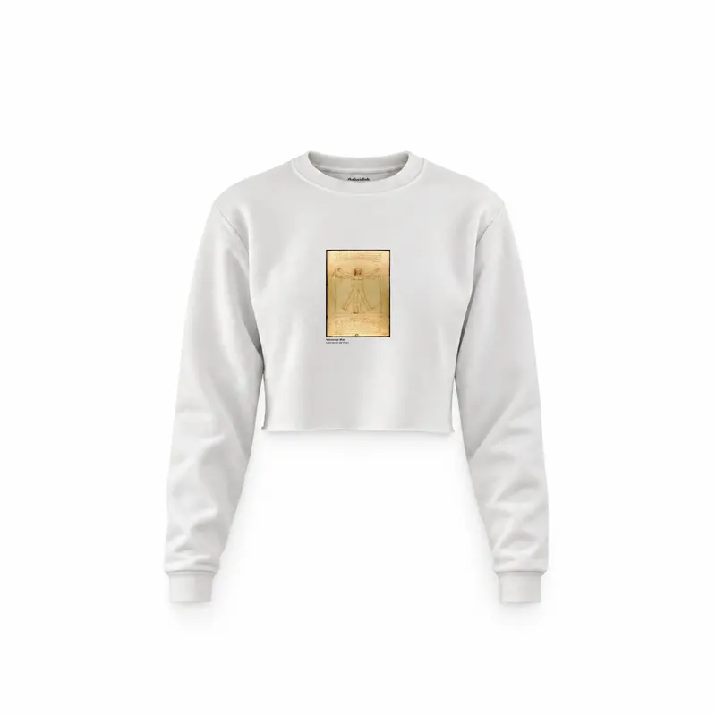 Vitruvian Man Crop Sweatshirt