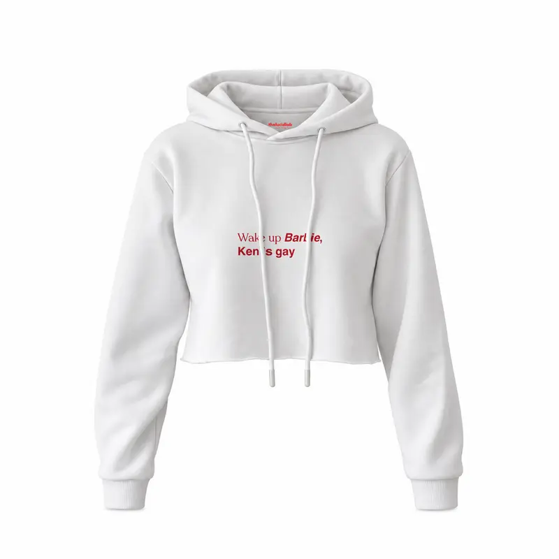 Wake Up Barbie Crop Hoodie