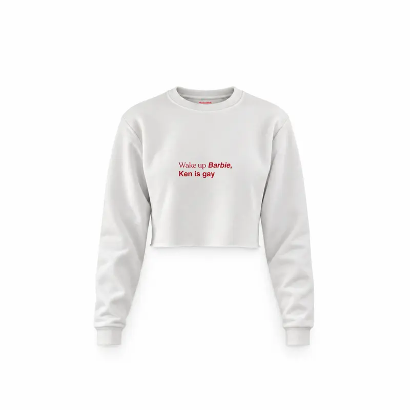 Wake Up Barbie Crop Sweatshirt
