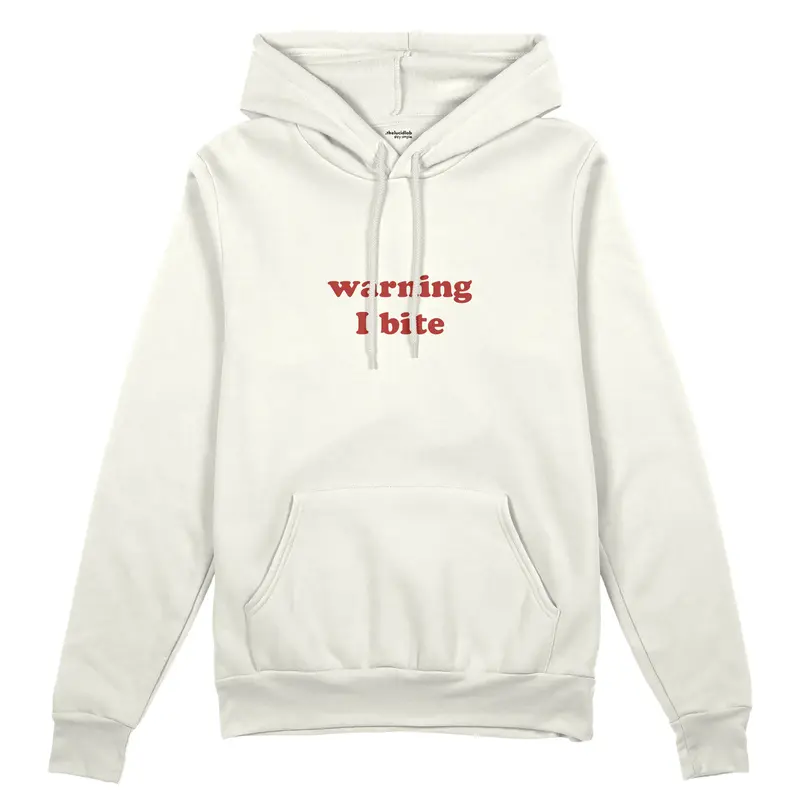 Warning I Bite Oversize Hoodie