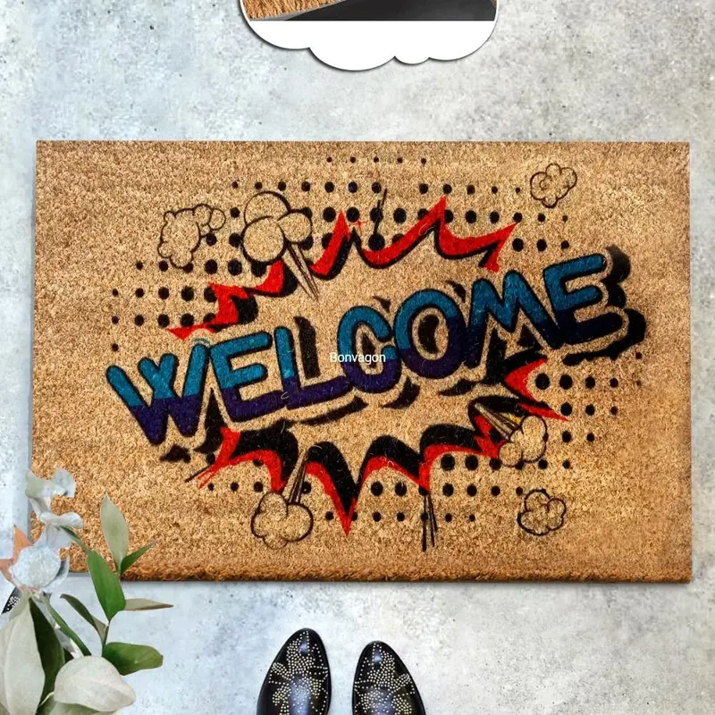 Welcome Effect Doğal Koko Hindistan Cevizi  Kapı Önü Paspas 60x40cm